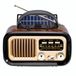 Unyqoos Radio portable vintage rétro avec Bluetooth et options solaires