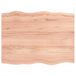 VidaXL Tafelblad Natuurlijke Rand Eikenhout Lichtbruin 80x60x(2-4) cm