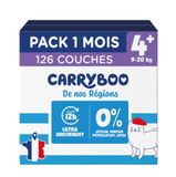 CARRYBOO Luiers maat 4+ (9-20 kg) – 126 wegwerpluiers