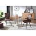 FineBuy Table de salle à manger carré 80cm Sheesham bois massif – Table de cuisine moderne avec pieds hairpin noirs, table de salle à manger design en bois véritable, table en bois massif