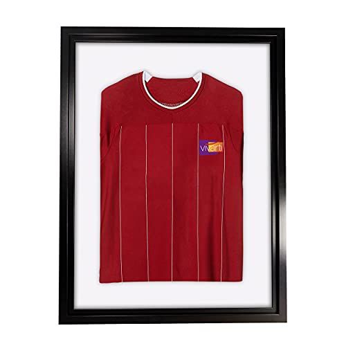 Vivarti DIY sportshirt displayframe 60x80cm - zwart frame, zwarte binnenkant, witte montage