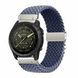 By Qubix Qubix - 22mm Quickfit Braided Nylon Watch Band with Parachute Clasp - Blue-Grey - Compatible with Garmin Forerunner 745/935/945/955/965