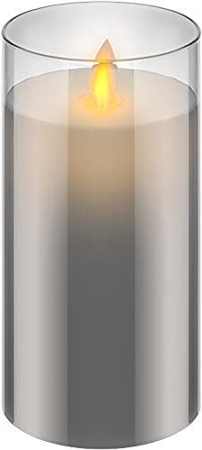Goobay 60372 LED echte was kaars in glas - 15 cm - vlamloos - timer