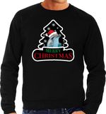 Bellatio Decorations Shoppartners Bv Dieren kersttrui dolfijn zwart heren - Foute dolfijnen kerstsweater - Kerst outfit dieren liefhebber S