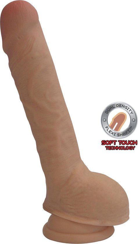 Dual Density Dildo 9inch Balls - Skin