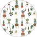 Bonateks, Ronde digitaal bedrukte muismat, antislip onderkant, voor kantoor en thuis, diameter: 22 cm