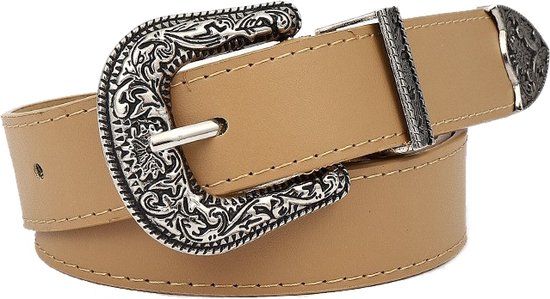 Western Riem - Beige - 105 cm - Imitatieleer - Dames
