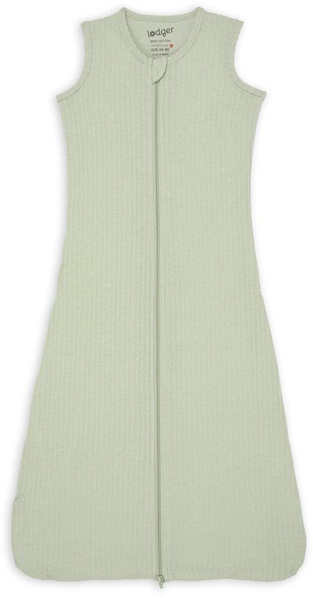 Lodger Zomerslaapzak Baby Hopper Seersucker Groen 0.3 TOG 62 cm Katoen