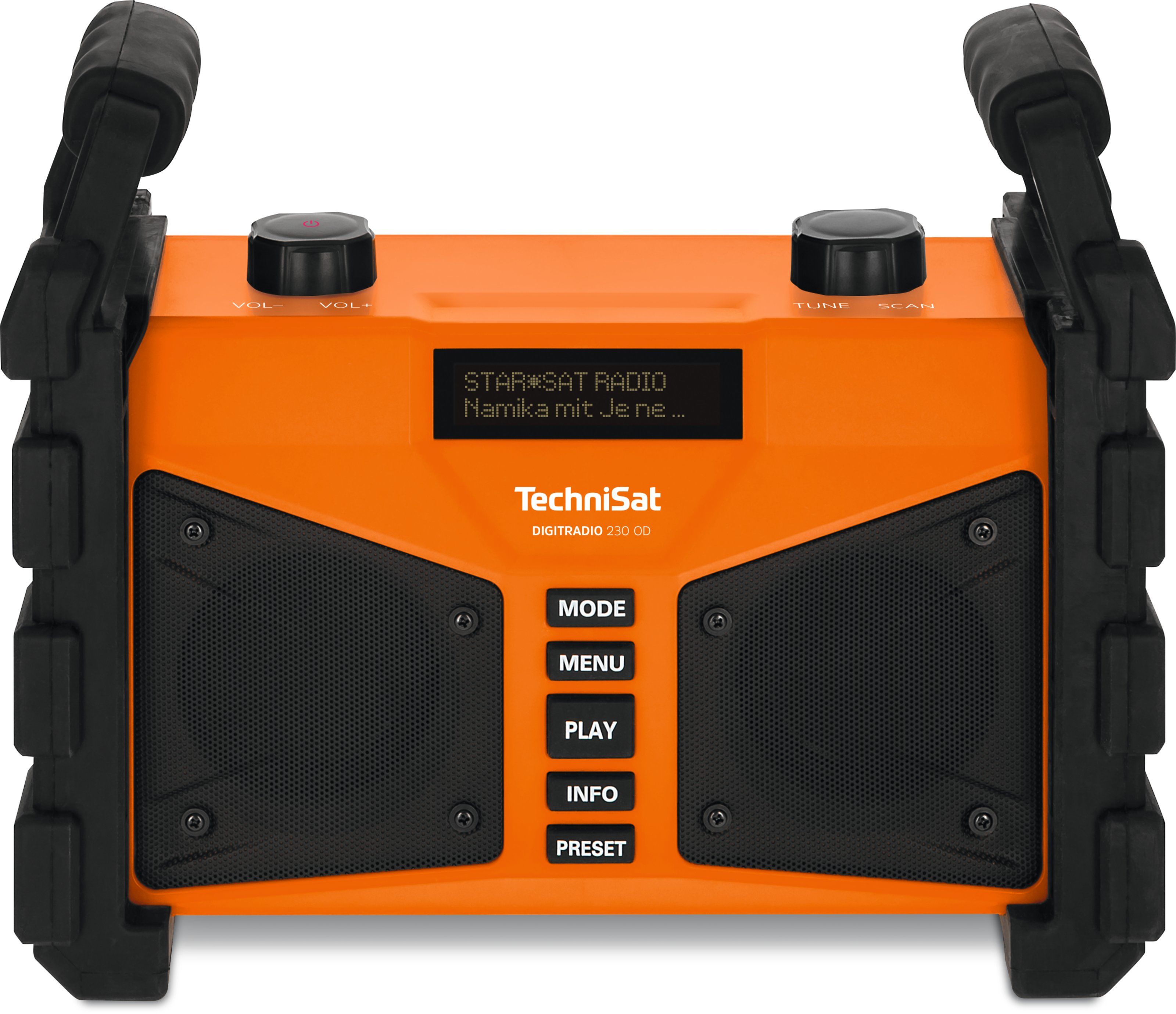 TechniSat DIGITRADIO 230 OD Worksite Radio - DAB+, FM, Bluetooth, Black/Orange