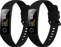 kwmobile 2x horlogebandjes zwart geschikt voor HONOR Band 5 / Band 4