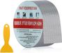 BeiJingLiangPinJiaZuoKeJiWenHuaFaZhanYouXianGongSi Ruban butyle imperméable professionnel - Ruban adhésif en aluminium avec grattoir - Réparations de fuites de fenêtres et de toits de camping-cars - Bateaux et tuyaux - 2 pouces x 16 pieds