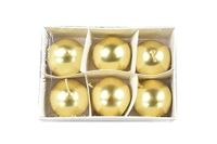 Nataluna Gouden kaars bal 4 cm 6 stuks