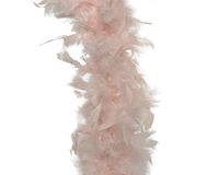 Decoris Boa veer d15l184h13 cm poederroze kerst