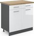Vicco R-Line Meuble bas de cuisine – 80 cm, WB Chêne Blanc Laqué brillant