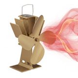 Relaxdays Kachelventilator houtkachel - zonder stroom - brons