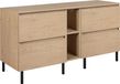Armoire de salle de bain 140 cm (2 x 60 + 20) + meuble à poser + pieds de meubles, couleur : chêne clair