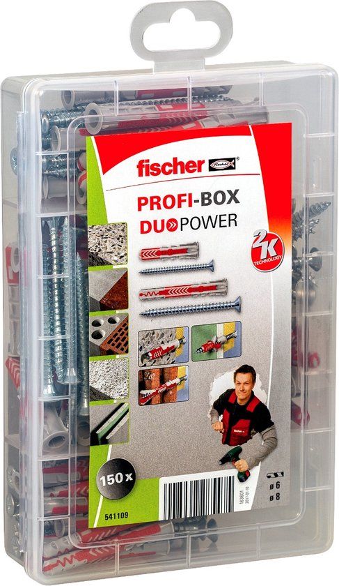 Fischer Profi-Box DuoPower pluggen kort en lang met schroeven - 150-delig