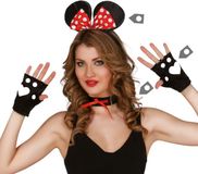 Fiestas Guirca Set Minnie Mouse: handschoenen, diadeem en collar
