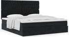 Prolenta Maison Exclusive - Ottomaans bedframe met matrassen, zwart, 180x200 cm, fluweel