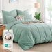 TRANKIELO® - Ensemble de literie 220x240 cm coton vert