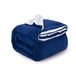 ComfyWell Sherpa fleece deken, zacht en gezellig, gooi deken, grote pluizige deken plakt voor bank, bank, bed, reizen, dikke thermische warme beddeken 150x200cm. (Tweepersoons (1 of 2 bedden), marine)