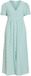 VILA Maxi jurk VIKAWA korte mouw gebloemd V-hals knopen A-lijn XL gerecycled polyester Blue Surf1 Lente/Zomer 2026 Vrouwen Volwassenen Casual