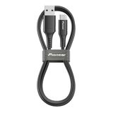 PIONEER CD-U5110AC USB-A naar USB-C kabel 1 m voor Apple CarPlay & Android Auto, siliconen coating, snel opladen 15 W, automotive specificaties