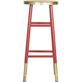Safavieh EAF3230 stoel, metaal, rood/goud, 34 x 34 x 76,2 cm