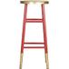 Safavieh EAF3230 stoel, metaal, rood/goud, 34 x 34 x 76,2 cm