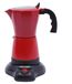 StarTech Elektrische koffiekan - Espresso/mokka-zetapparaat - 300 ml - 480 W, 220 V, EU-stekker - 2,5 bar druk - geschikt voor 1-6 kopjes - 360° draaibare basis - rood