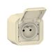 LEGRAND - Waterdicht stopcontact IP55 met aarding Plexo – stopcontact 2P + T 16 A compleet met klep – voor opbouw – gemaakt in Frankrijk – zand