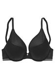 s.Oliver Push-upbeha voor dames met mesh in strepenlook, metalen accessoires, individueel verstelbaar, modieus en comfortabel voor elke dag