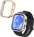 kwmobile 2x protection de bord de montre en plastique pour Huawei Watch Fit 3 Housse de protection - Coque de protection pailletée argent / or rose