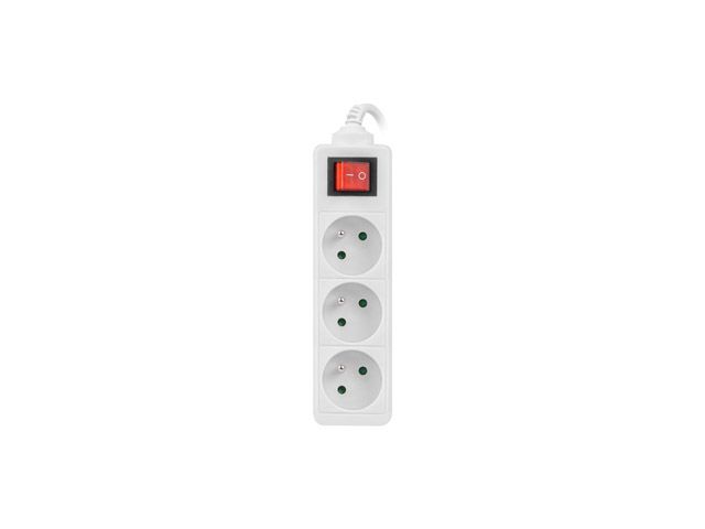 Lanberg PS1-03E-0150-W - Stekkerdoos - 1,5 m - Wit