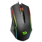 Redragon M910-K RGB bedrade gamingmuis met 9 programmeerbare macrotoetsen, RGB-chroma-achtergrondverlichting, 8000 dpi, pc-gamingmuis met Fire-knop voor Windows/Mac, zwart