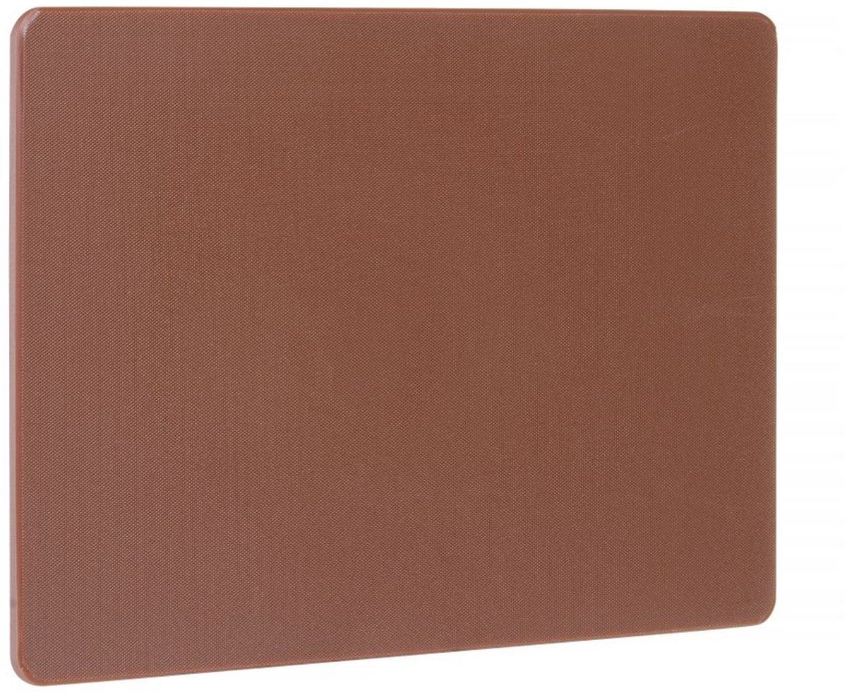 HENDI Snijplank, HACCP, tweezijdig te gebruiken, glad, minimaliseert het bot worden van messen, GN1/2, 325x265x(H)10mm, LPDE kunststof, bruin