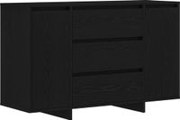 vidaXL Dressoir Zwart Eiken 120 x 41 x 75 cm Bewerkt Hout