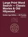 CLASSIC MOVIES WORD SEARCH: 60 Large‑Print Puzzles for Adults | Old Hollywood Word Find for Film Lovers & Nostalgia
