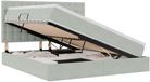 vidaXL Bed met opbergruimte en matras Lichtgrijs 160 x 200 cm Fluweel