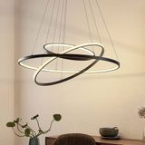 Lucande - Hanglampen - met dimmer - 1 licht - Aluminium, siliconen, ijzer - zwart mat, wit - Inclusief lichtbron