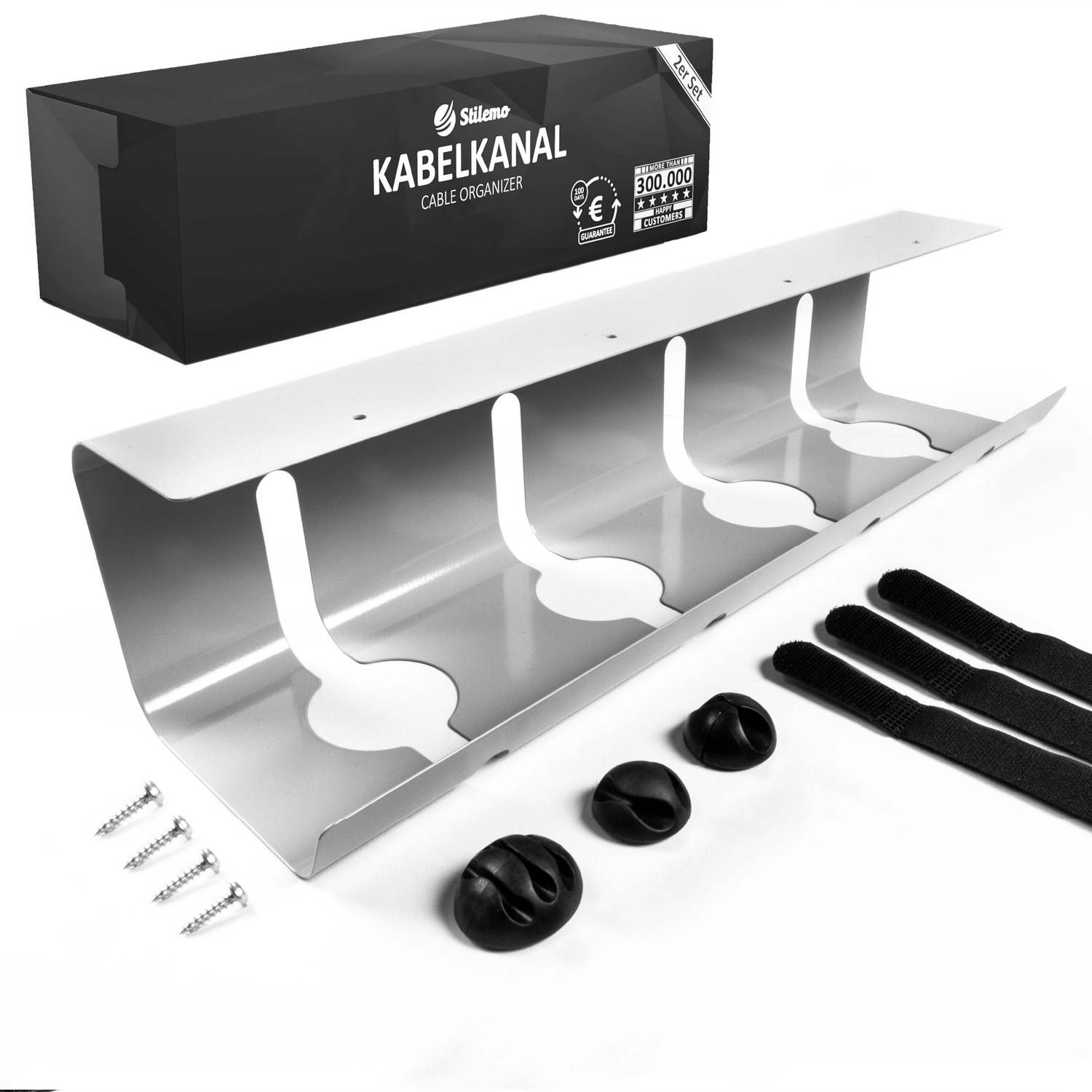 Stilemo kabelgoot bureau - kabelhouder 43 cm - grijs