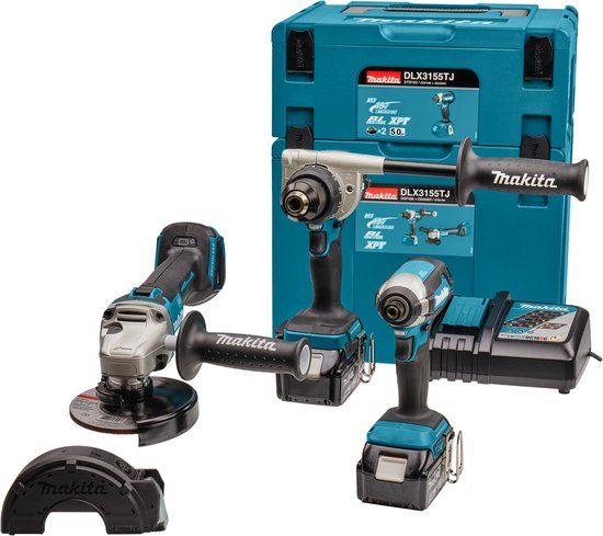 Makita DLX3155TJ Accu Combiset 3-delig 18V 5.0Ah in Mbox
