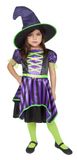 Rubies Heks Cuqui voor meisjes, jurk en hoed, officieel gelicentieerd product, Halloween, horror cosplay, carnaval