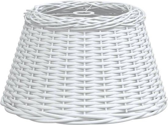vidaXL Plafondlampenkap Ø50x30 cm wicker wit