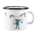 Muurla Tasse en émail Fifi et le cheval 2,5 dl Blanc