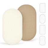 lulumoon Mousselin wieg Hoeslakens set: kinderwagen matrashoes voor bijzetbed en wieg 100% katoen 90x40cm 2-pack (wit geel)