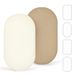 lulumoon Mousselin wieg Hoeslakens set: kinderwagen matrashoes voor bijzetbed en wieg 100% katoen 90x40cm 2-pack (wit geel)