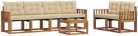 vidaXL - Acacia Hout Loungeset - 7-delig - Natuurlijk en Beige