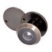Amig - Kijkgaatje met supergroothoeklens voor binnen- en buitendeuren - Kijkgaatje met privacykap - Messing - Leerkleur - Afmetingen: Diameter 14 mm - Deurdikte 15-25 mm