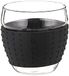Bodum PAVINA 2-delige glazenset (antislip, gekleurde siliconen ring, 0,35 liter) zwart
